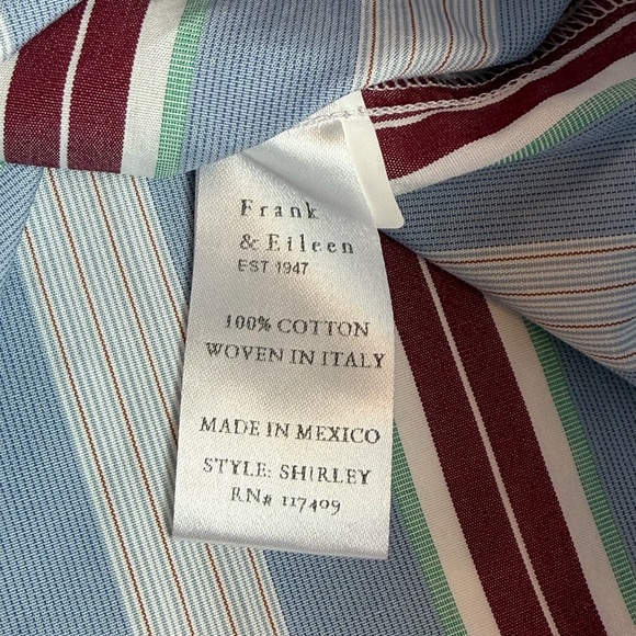 Frank & Eileen Women's Silvio Button Up Shirt Size Medium Striped EUC - Picture 10 of 10